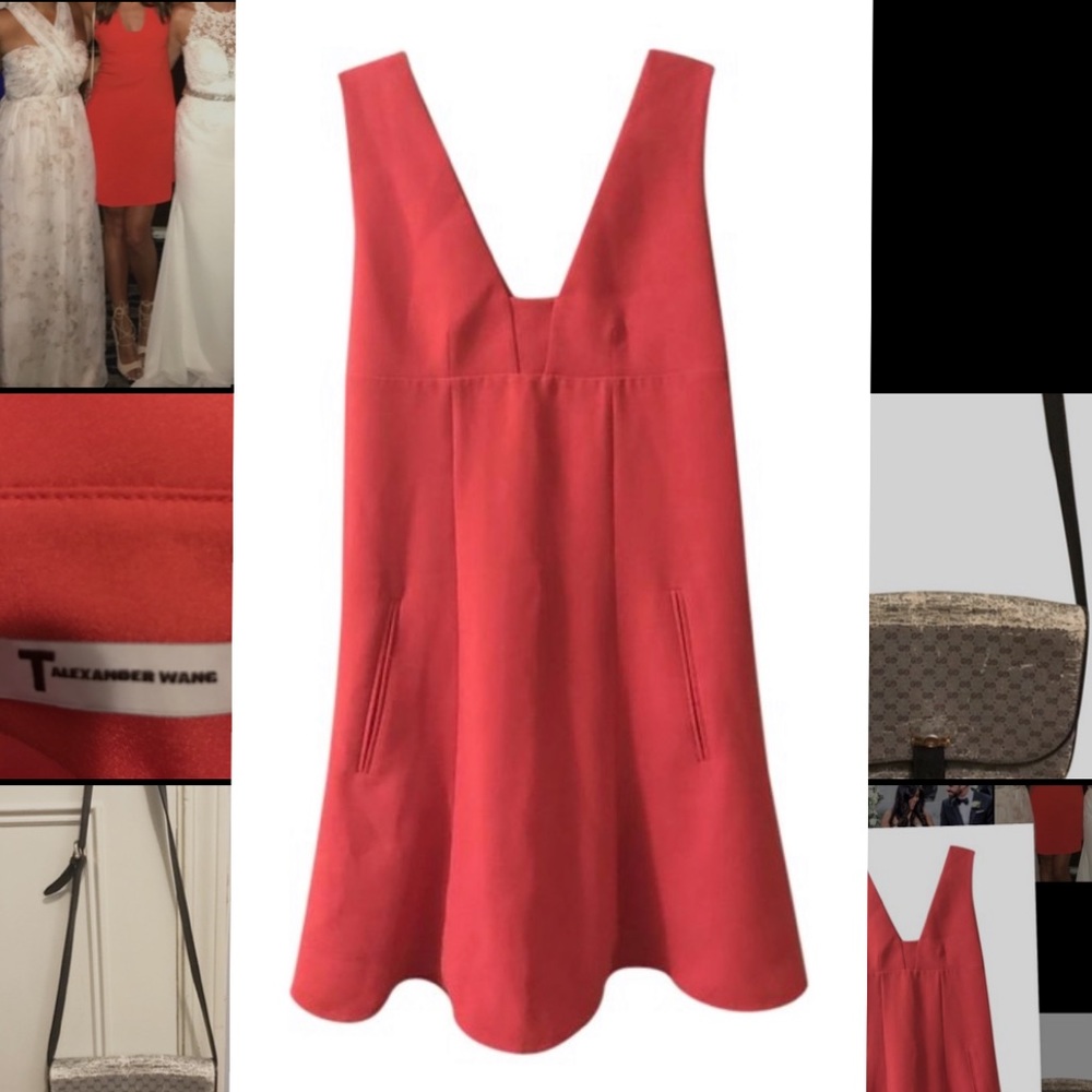T by Alexander Wang Orange A-Line Cocktail Dress
